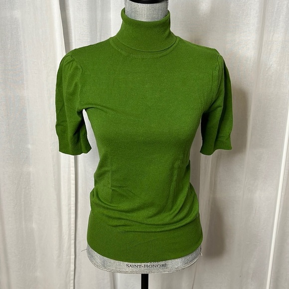 BCBGMaxAzria Sweaters - BCBGMAXAZRIA Turtleneck Short Sleeve Fitted Lightweight Sweater, Size S